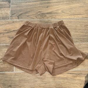 Cider High Waist Brown Shorts